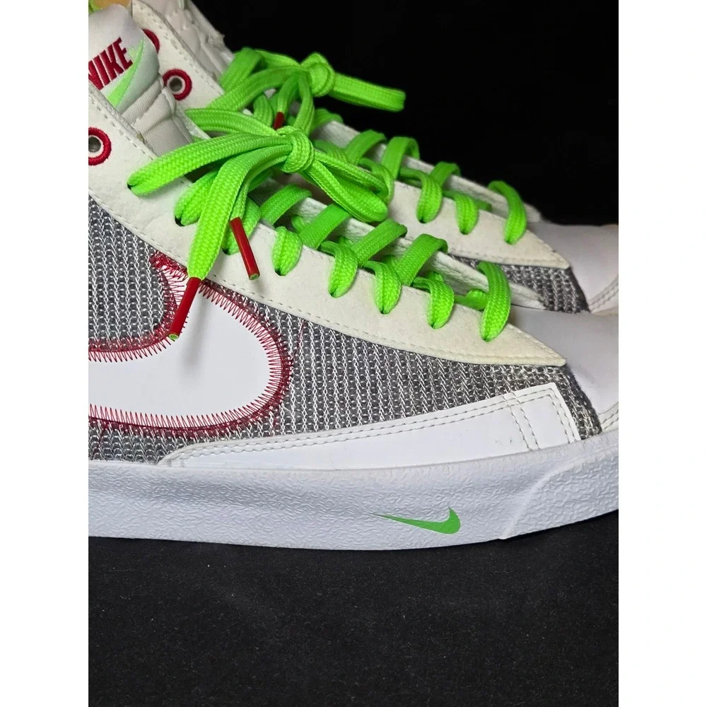 Nike Blazer Recycle Mid 77‎ SE Light Smoke Grey Volt Green SZ 10.5 Men DJ0341001